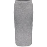 Geisha - Rok - Grey Melange - Midi - Met Contrasterende Bies