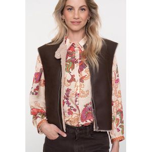 Geisha - 55847-19 - Gilet - Donkerbruin - Mouwloos