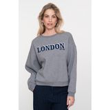 Geisha - 52826 - Sweater - Grey Melange - Dames