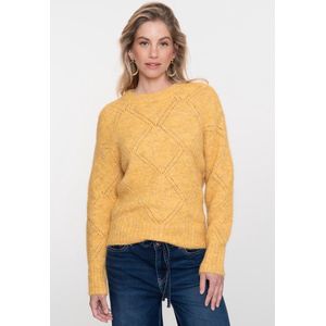 Geisha - 54833-29 - Pullover - Geel - Regular Fit