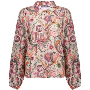 Geisha - 53949-20 - Bloemenblouse - Beige en Soft Pink