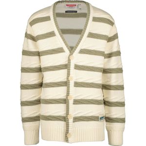 Vingino -Jongens vest gestreept MAK- ecru/beige