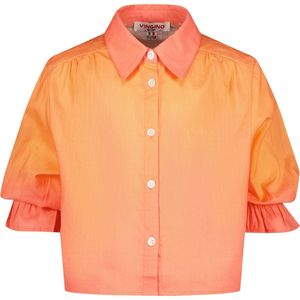 Vingino Blouse - Meisjesblouse in Zacht Katoen met Kraag en Halflange Mouwen