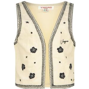 Vingino Gilet Tamarin Ecru/Zwart