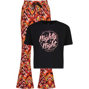 Vingino - Wanda - Pyjama - Deep Black - Orange - Katoen