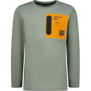 Raizzed - Longsleeve Albury met printopdruk - Zachtgroen oranje6