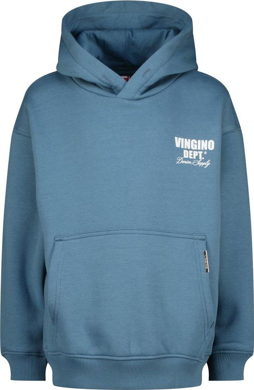 Vingino Basic hoodie sweater voor jongens, Meerblauw, 2 Jaar
