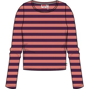 Vingino G-Basic-crop rib stripe Meisjes T-shirt6 - Fresh coral