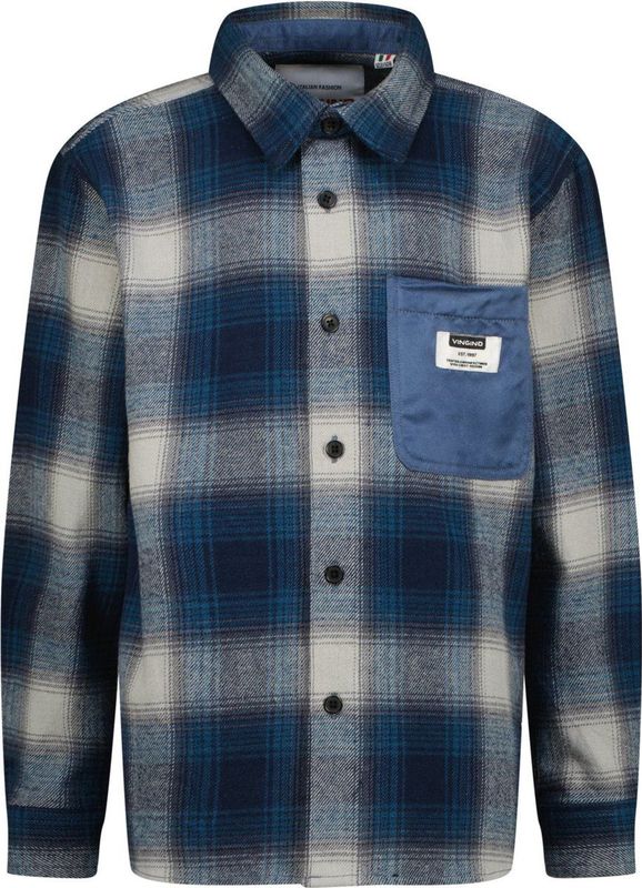 Vingino - Casual Shirt - Donker Blauw - 100% Katoen - Lange Mouw