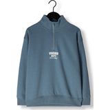 Vingino Jongens Basic Half Zip Sweater, Meerblauw, 2 Jaar
