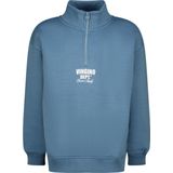 Vingino Jongens Basic Half Zip Sweater, Meerblauw, 2 Jaar