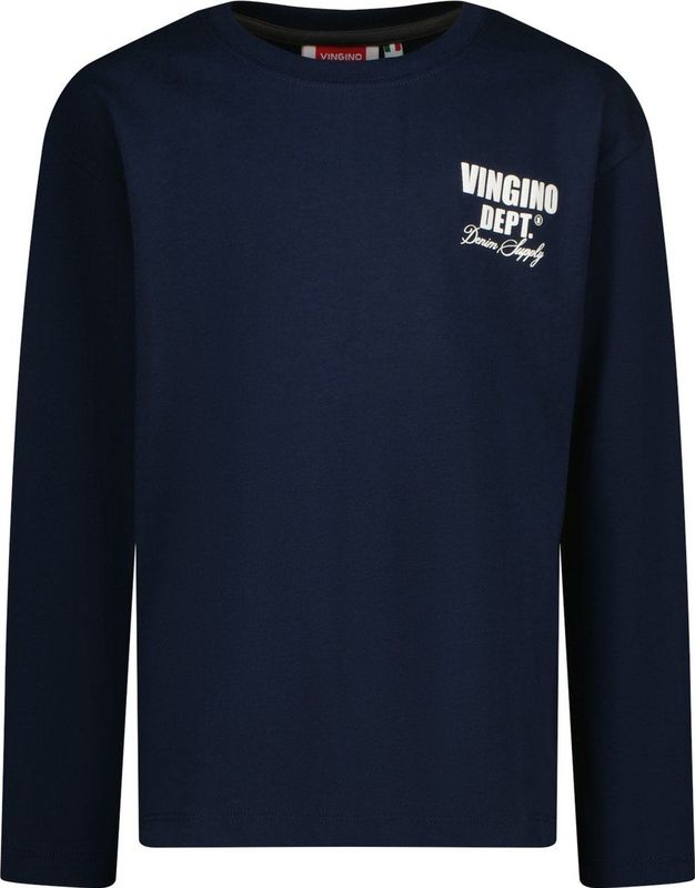 Vingino Basic logo tee Jongens T-shirt2 - Dark Blue