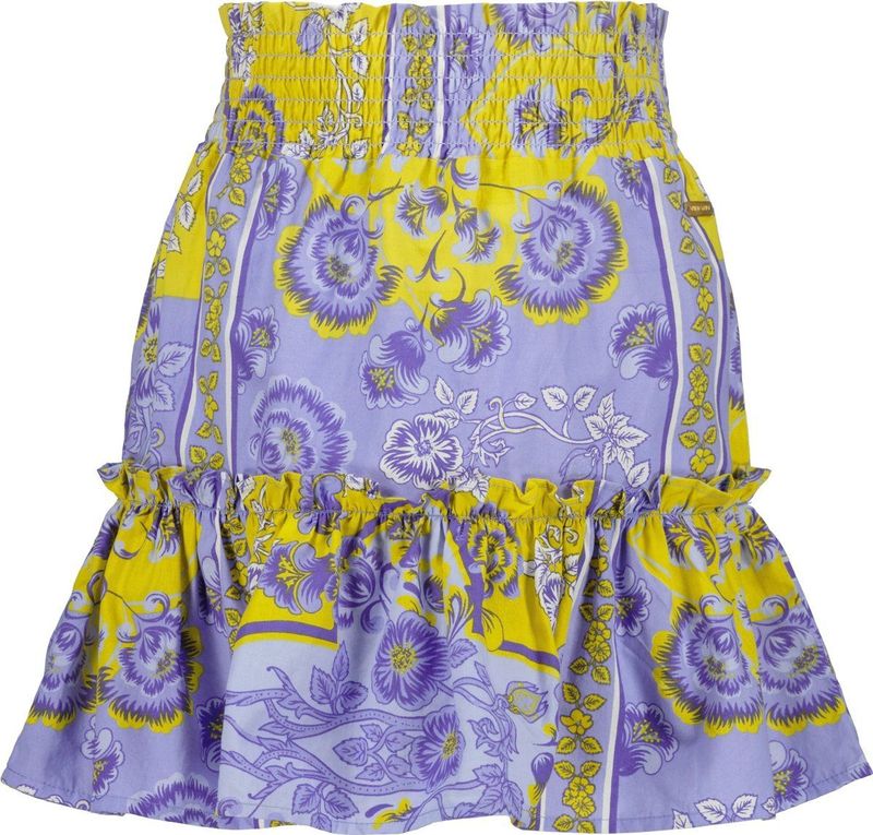 Rok - Bloemenprint - Katoen - Volantrok - Knielengte