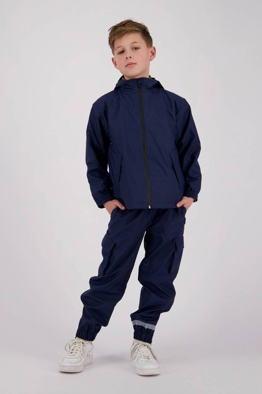 Vingino - Storm - Regenbroek - Donkerblauw - Elastische Tailleband - Reflecterende Details