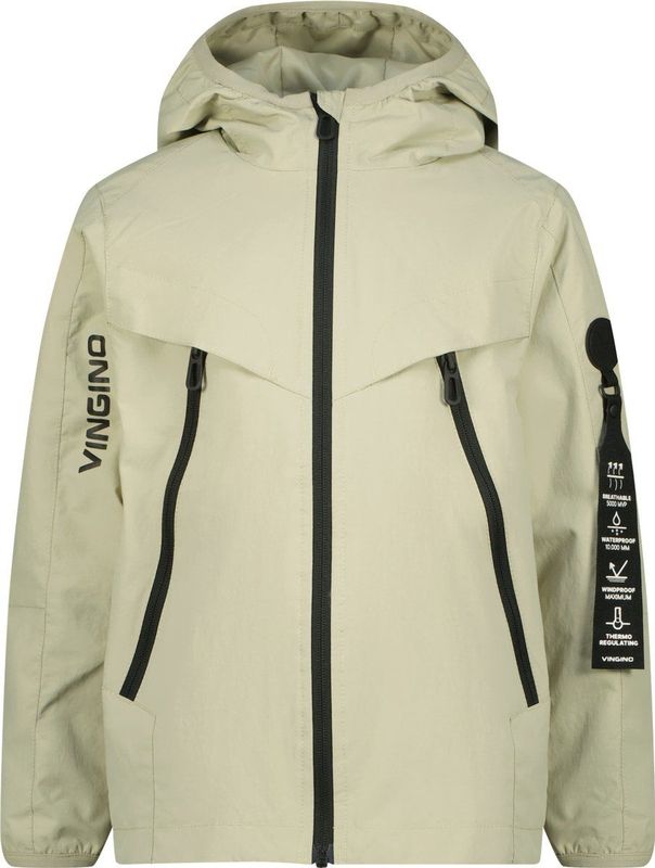 Vingino - Jongens Tussenjas - Taupe - Ademend - Winddicht - Waterafstotend