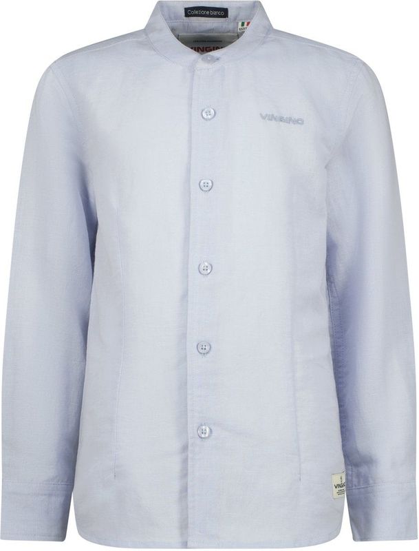 Vingino - Overhemd - Lichtblauw - Katoen en Linnen - Lange Mouwen