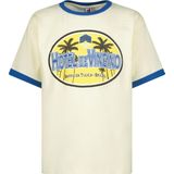 Vingino - T-shirt - Lichtgeel/Blauw - Korte Mouwen - Ronde Hals