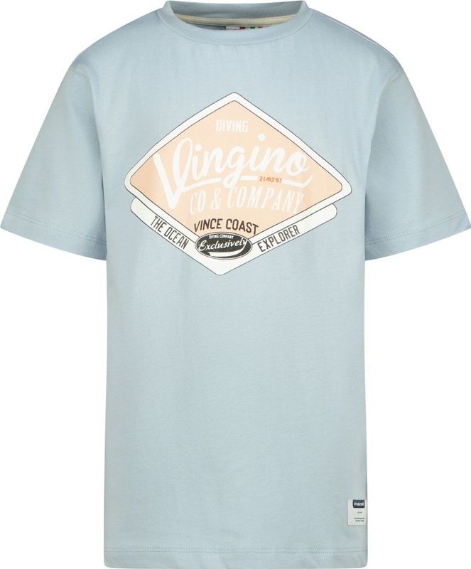 Vingino - Huricane - T-shirt - Lichtblauw - 100% Katoen