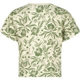 Vingino - Henouk T-shirt - Beige/Groen - Katoen - Knoopdetail
