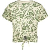 Vingino - Henouk T-shirt - Beige/Groen - Katoen - Knoopdetail