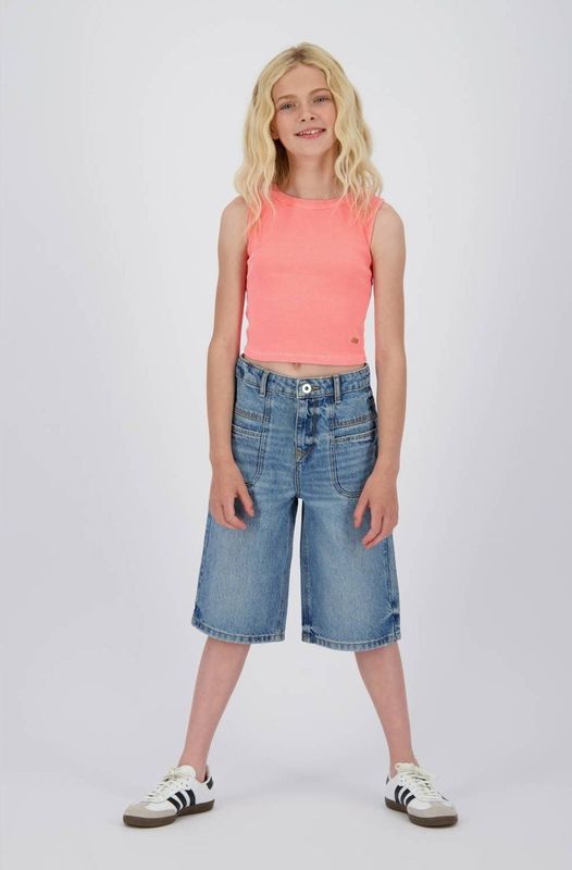 Vingino - Haut Basique - T-shirt - Pêche Fluo - Côtelé