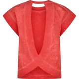 Vingino - Halkie - T-shirt - Koraalrood - Korte Mouwen - 100% Katoen