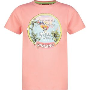 Vingino - T-shirt - Zachtroze - Katoen/Elastaan - Hariette Print
