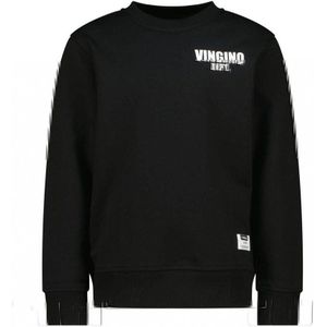 Vingino Basic Crew Hooded Sweatshirt voor jongens, zwart (deep black), 12 Jaar