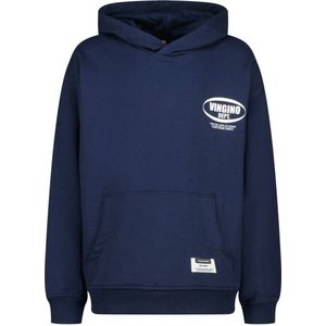 Vingino - Hoodie - Donkerblauw - 100% Katoen - Met Capuchon en Kangoeroezak