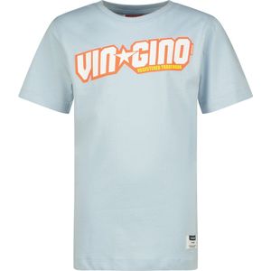 Vingino Basic-logo Jongens T-shirt - Faded blue