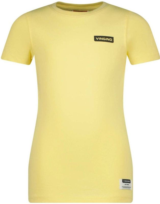 Vingino Basic T-shirt voor jongens, Summer Yellow, 4 Jaar