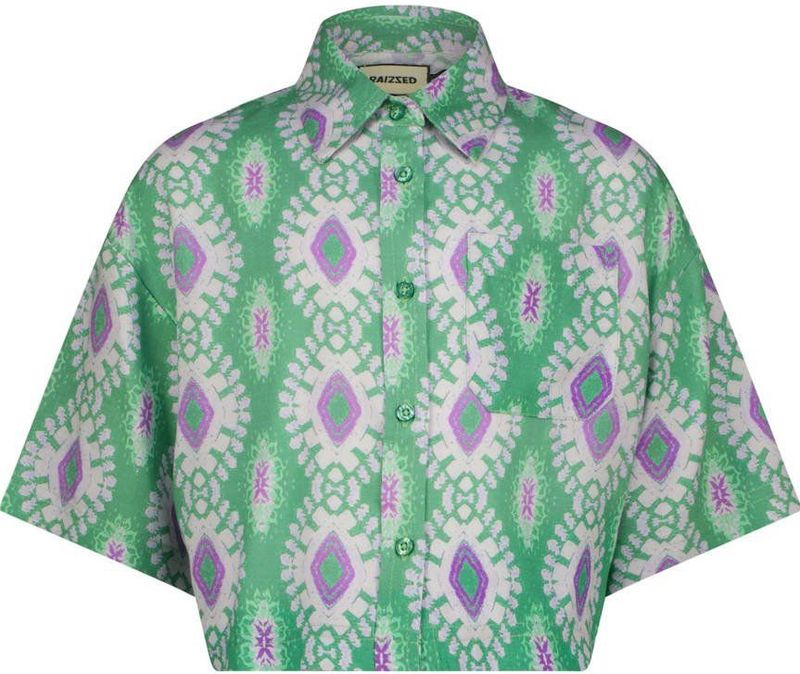 Raizzed - Helda Blouse - Groen - Paars - Ecru - 100% Viscose
