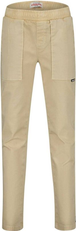 Vingino - Jongensbroek - Beige - Stretchkatoen - Elastische Tailleband