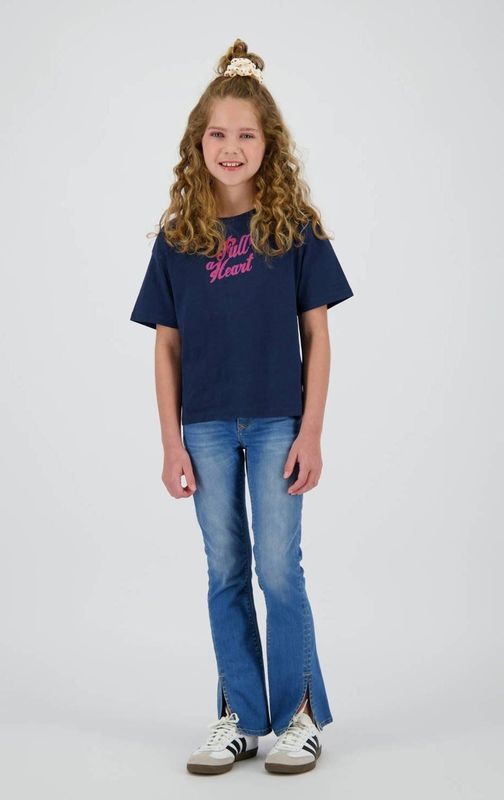 Vingino - Britte Split - Jeans - Mid Blue Wash - Flared Pasvorm