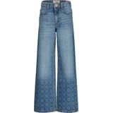 Vingino - Cassie Laser - Jeans - Medium Blue - 100% Katoen, Wide Leg, Regular Waist, 5-Pocket