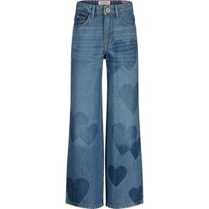 Vingino - Cassie Heart - Wide Leg Jeans - Medium Blue Denim