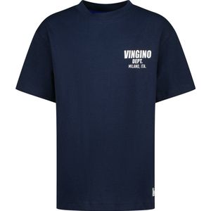 Vingino - T-shirt - Donkerblauw - 100% Katoen - Korte Mouwen