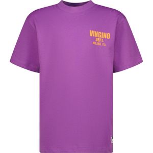 Vingino Basic oversized T-shirt voor jongens, paars (true purple), 6 Jaren