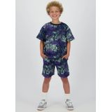 Raizzed - T-shirt - Zwart-Paars-Mintgroen - Katoen-Polyester