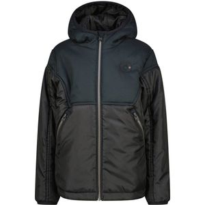Vingino gewatteerde winterjas Tate antraciet/zwart