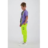 T-shirt - Paars Grijs Limegroen - 100% Polyester