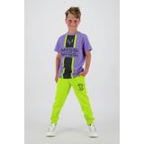 T-shirt - Paars Grijs Limegroen - 100% Polyester