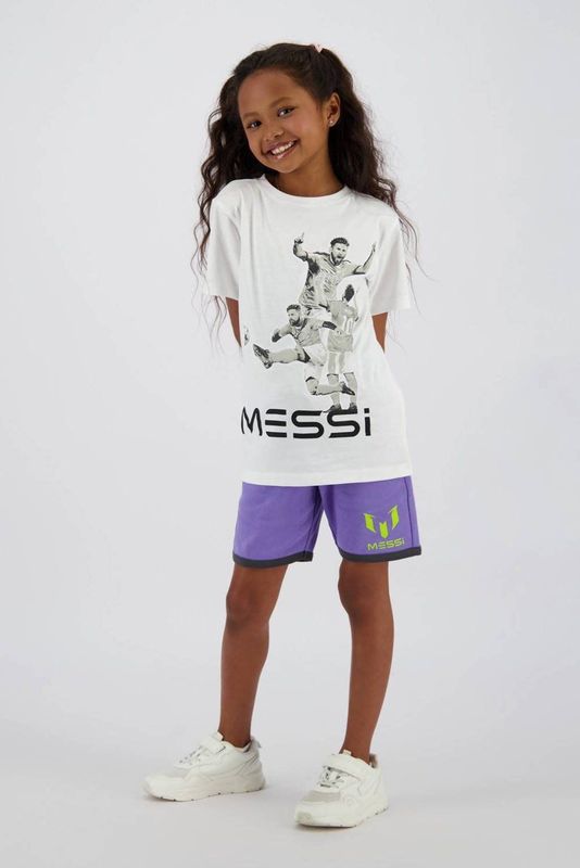 Messi - T-shirt - Wit - Polyester - Korte Mouwen