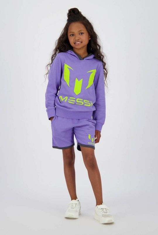 Messi - Korte Broek - Paars - Polyester - Relaxed Pasvorm