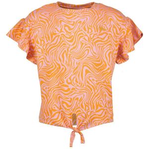 Vingino - T-shirt - Lichtoranje/Roze - Viscose/Elastaan - Korte Mouw
