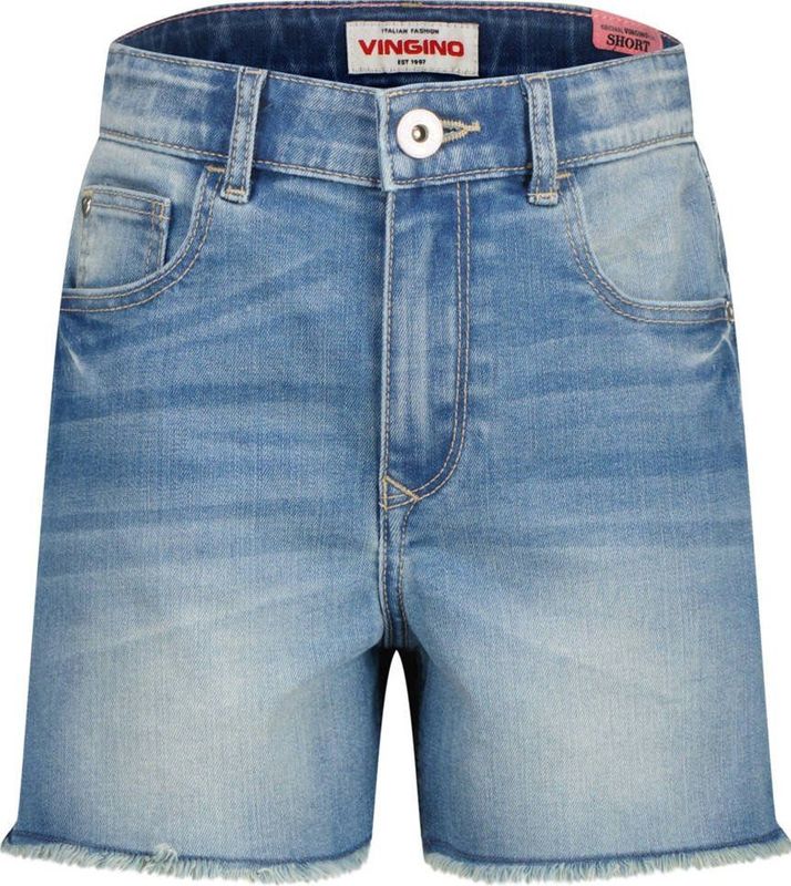 Vingino - Davina - Denim Shorts - Mid Blue Wash - Wijde Pasvorm