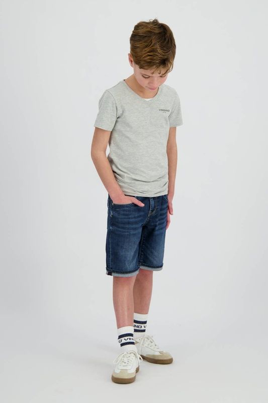 Vingino - T-shirt - Grijs - Katoen-Elastaan Mix