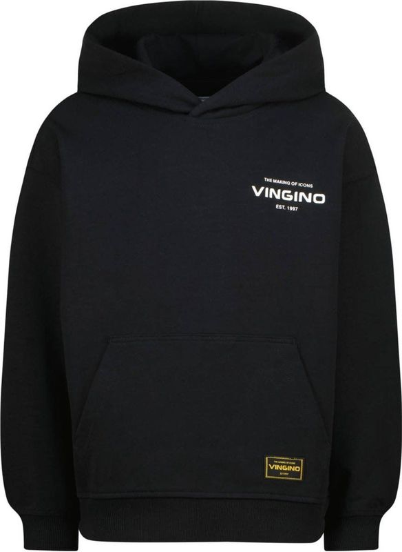 Vingino - Hoodie - Zwart - 100% Katoen - Casual voor Jongens