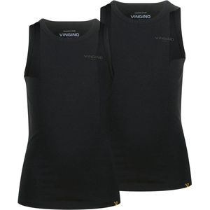 Vingino - Boys Tank 2 Pack - Ondergoed - Zwart - Katoen