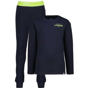 Vingino - Wose - Pyjama - Donkerblauw/Neongeel - Katoen